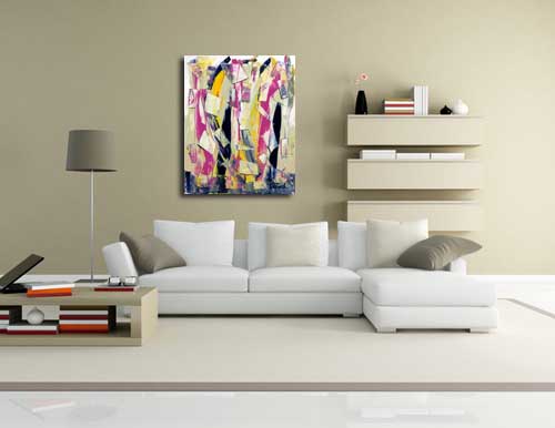 Modern Art Fourteen in Living Room